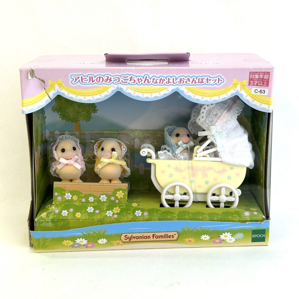 used] Duck Triplets Pram Set 2021 C-63 Sylvanian Families Calico Crit