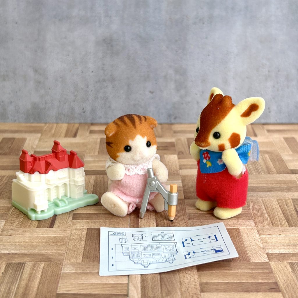 Dollhouse Flooring Sheets Set of 2 Checkerboard Seria