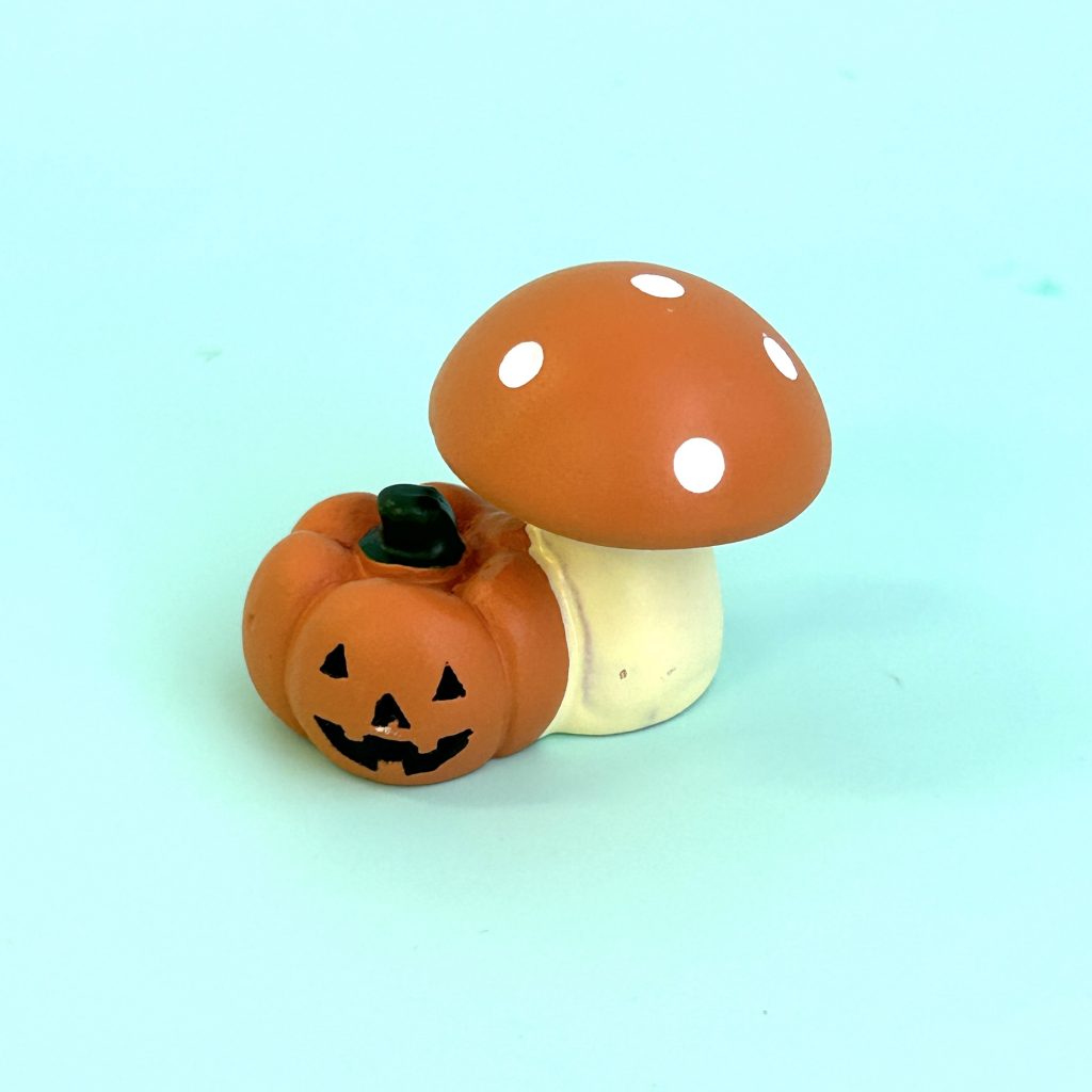 Resin Ornament Mushroom And Pumpkin Halloween Natural Kitchen