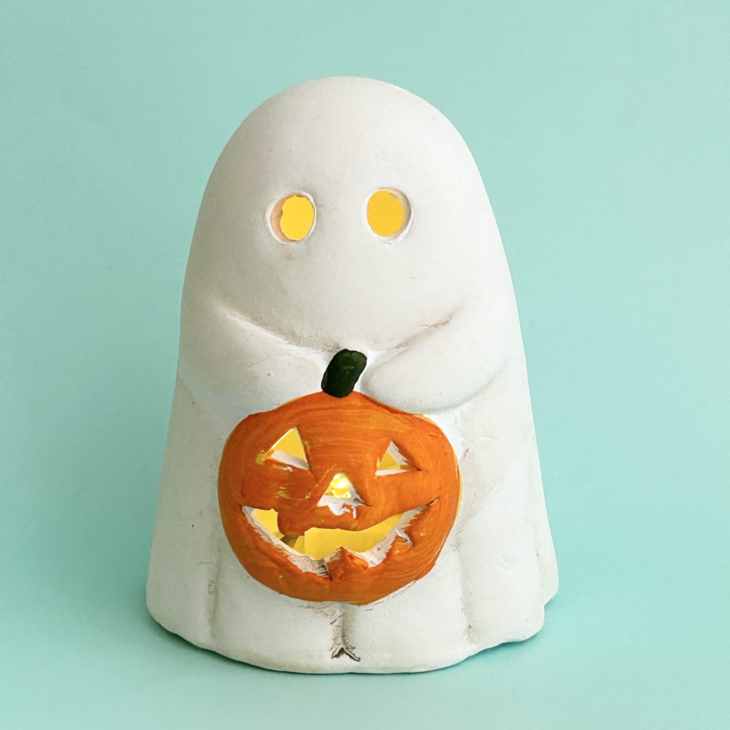 Light Ornament Ghost and Pumpkin Halloween Natural Kitchen