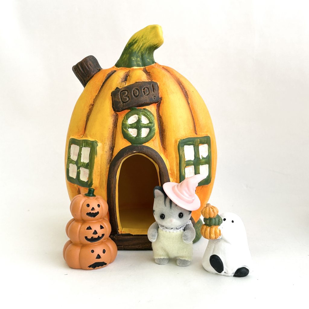 Pumpkin House Ornament Country Style Halloween Natural Kitchen