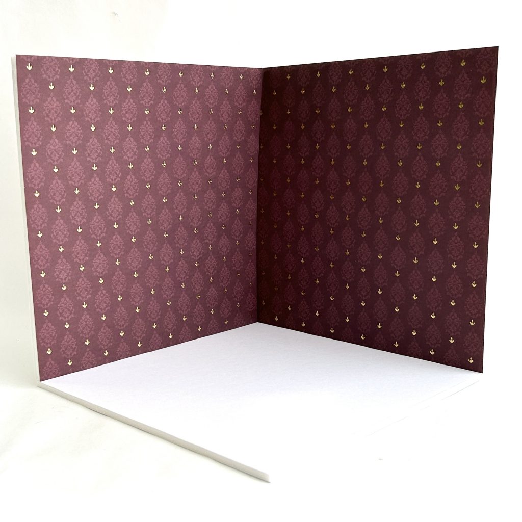 Dollhouse Base and Wallpaper Sheet Set Red Damask Seria