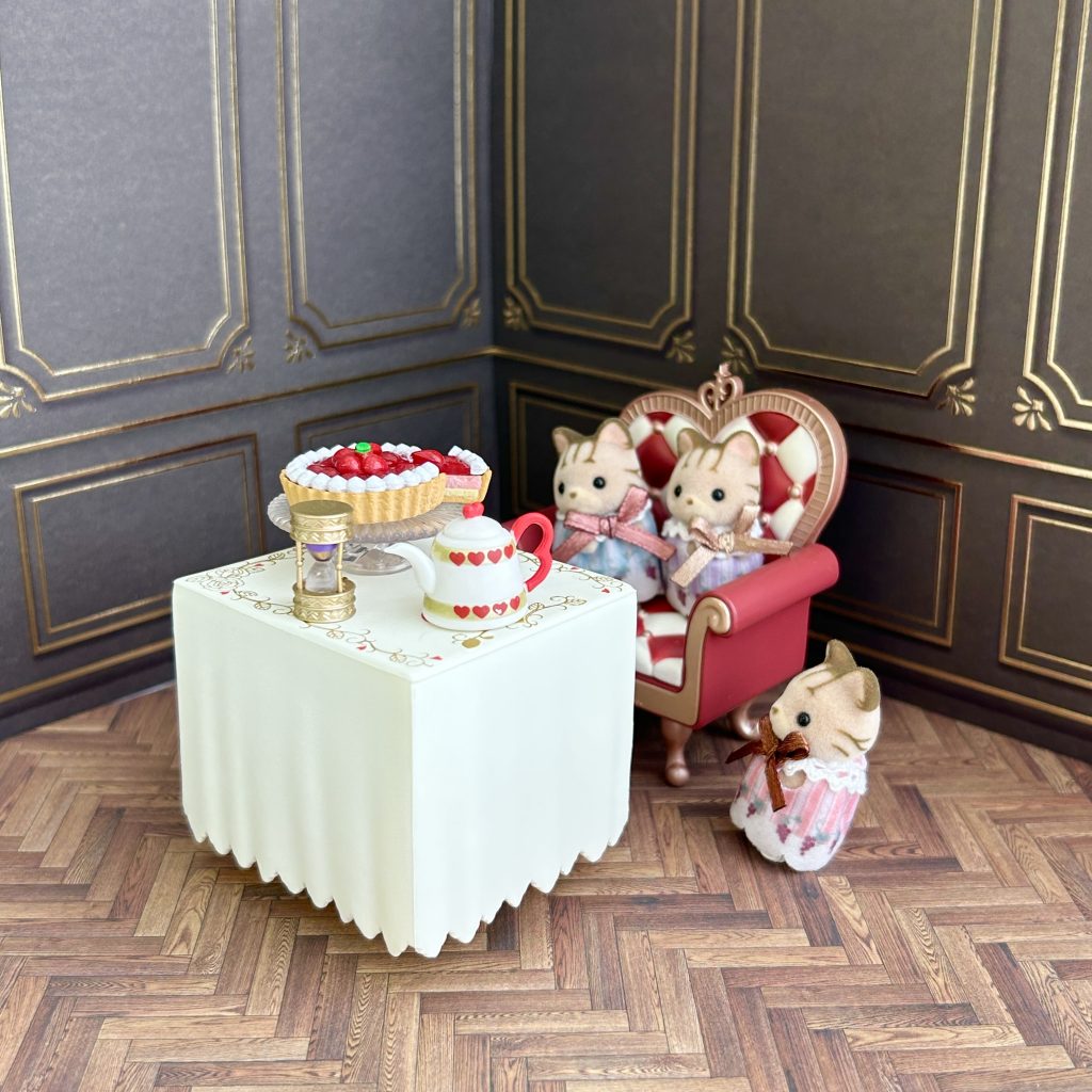 Dollhouse Base and Wallpaper Sheet Set Palace-style Black Seria