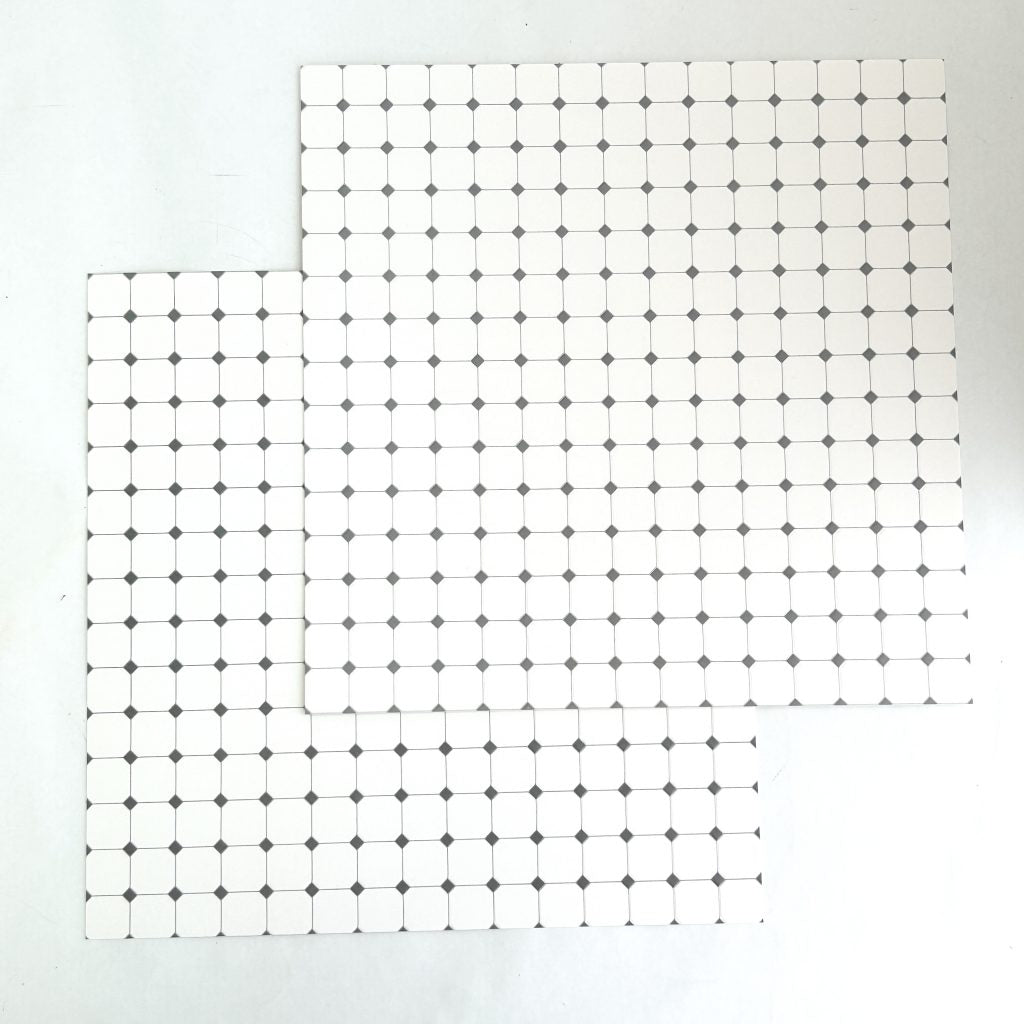 Dollhouse Wallpaper/Flooring Set of 2 White Tile Seria