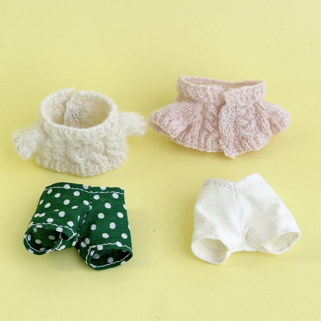 Collared Cardigan Pink and White Handmade