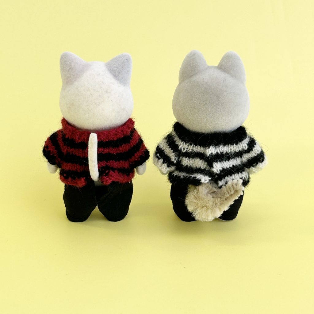 Horizontal Striped Sweater Red and White Handmade
