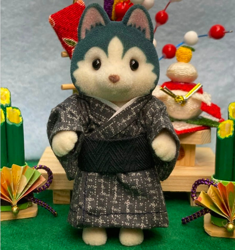 KIMONO GRIS FAIT MAIN 2 POUR GRAND FRÈRE Ne s'applique pas