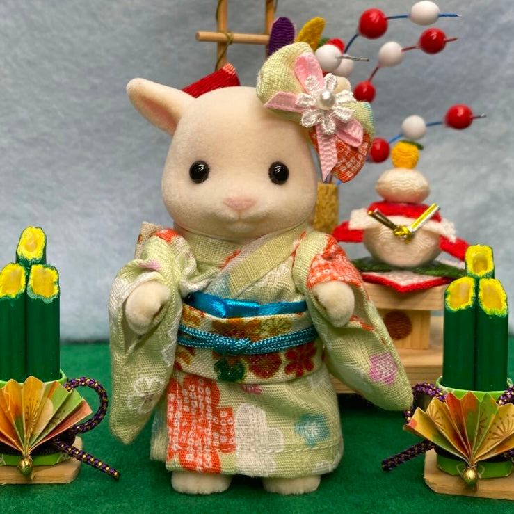 KIMONO SAKURA MATCHA FAIT MAIN POUR MÈRE Ne s'applique pas