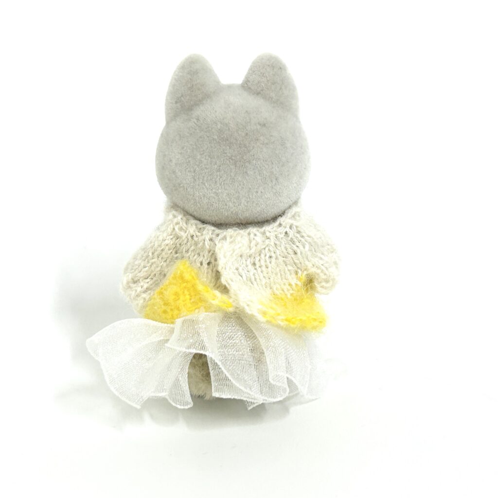 White and Yellow Sweater and Skirt Handmade