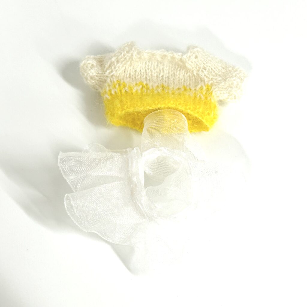 White and Yellow Sweater and Skirt Handmade