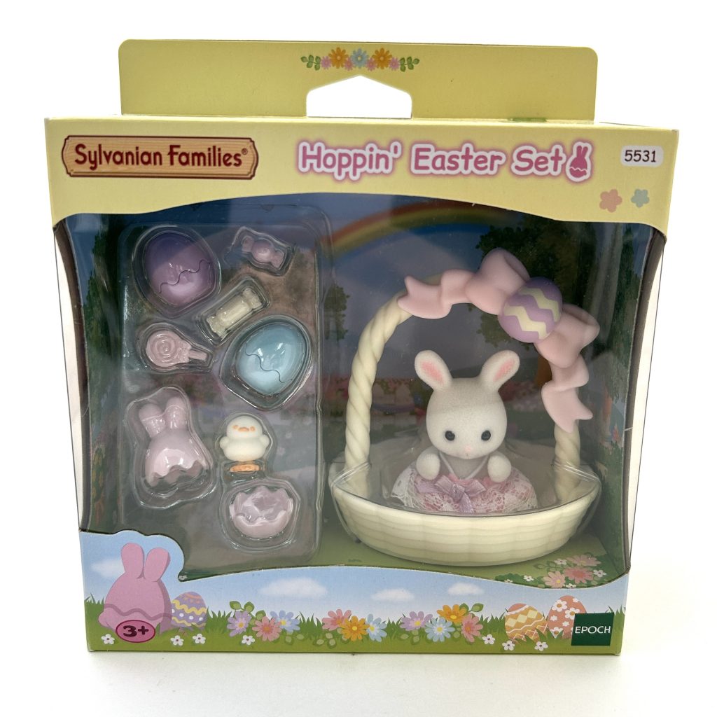 Set de Pascua Hoppin' del bebé Conejo Blanco 2020 5531 Sylvanian Families Calico Critters