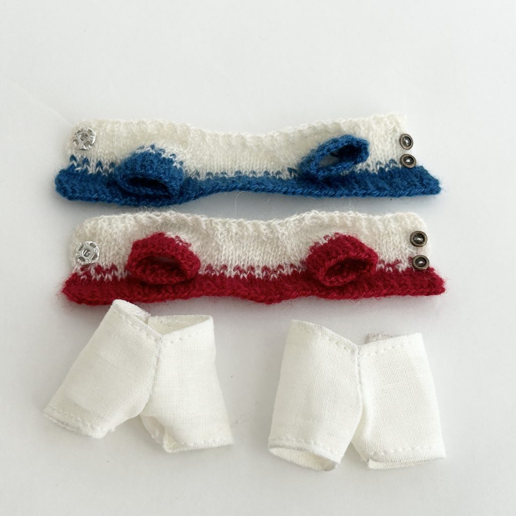 Cardigans in Red and Blue Handmade