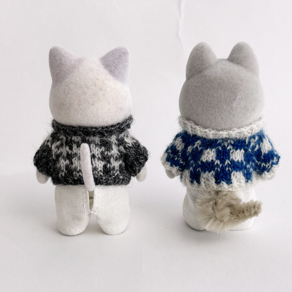 Cardigans Houndstooth and Check Pattern Handmade