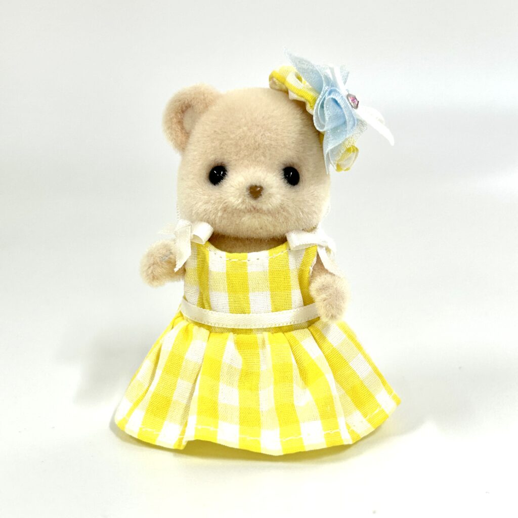 Yellow Check Girl Dress Set Mayumi Handmade