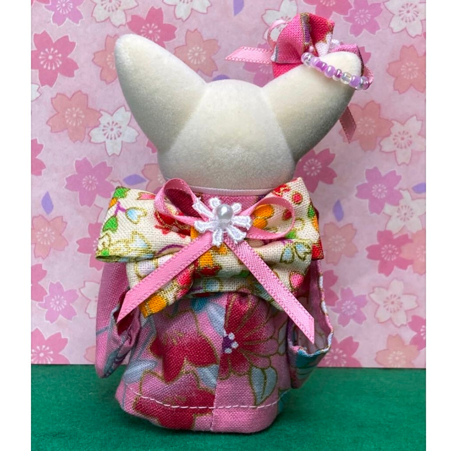 HANDMADE PINK FLOWER KIMONO FOR MOTHER Japan Does not apply