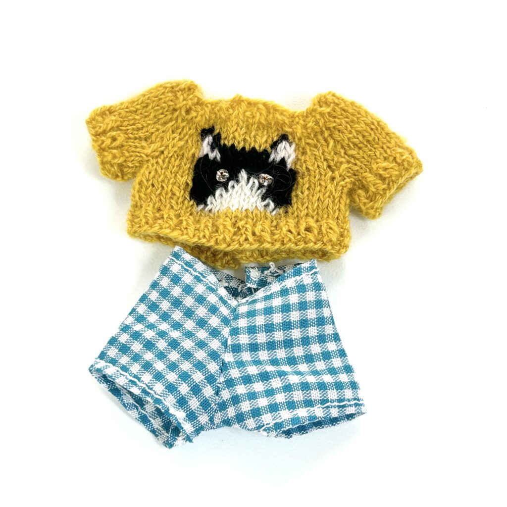 Yellow Cat Sweater Handmade