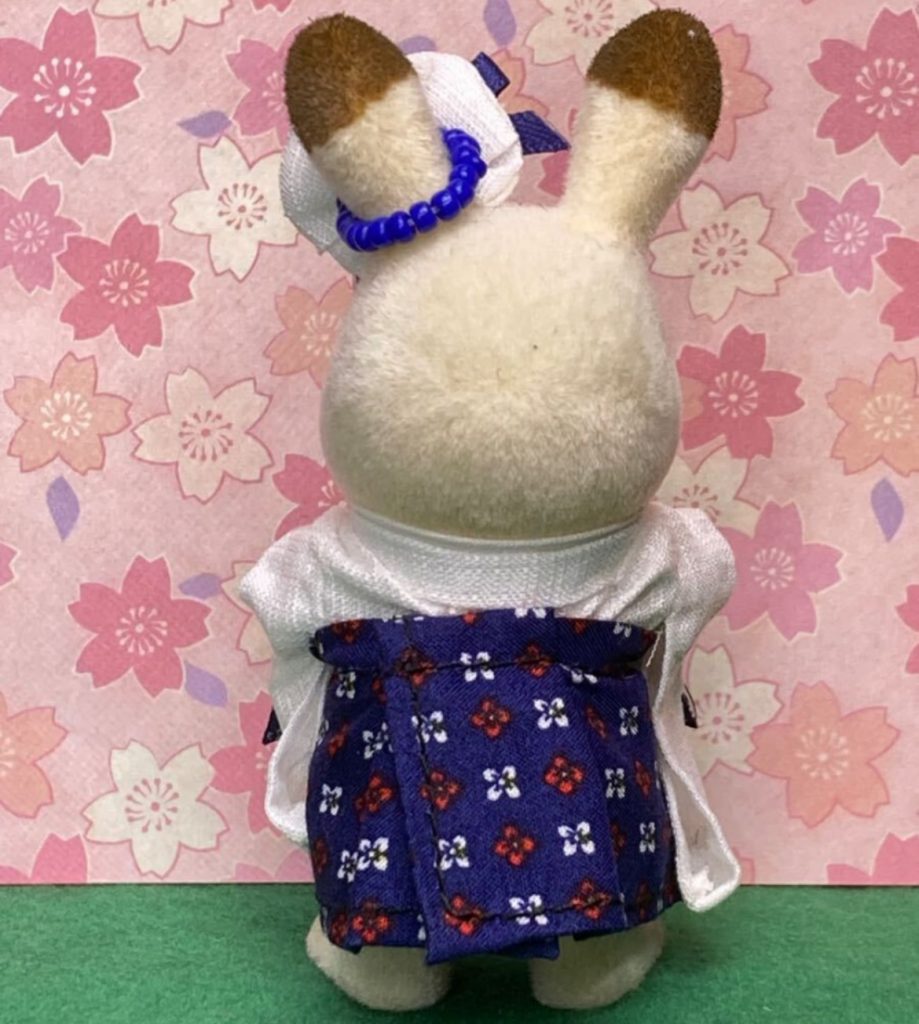 ROBE HAKAMA BLEU MARINE FAIT MAIN POUR FILLE Époque Ne s'applique pas