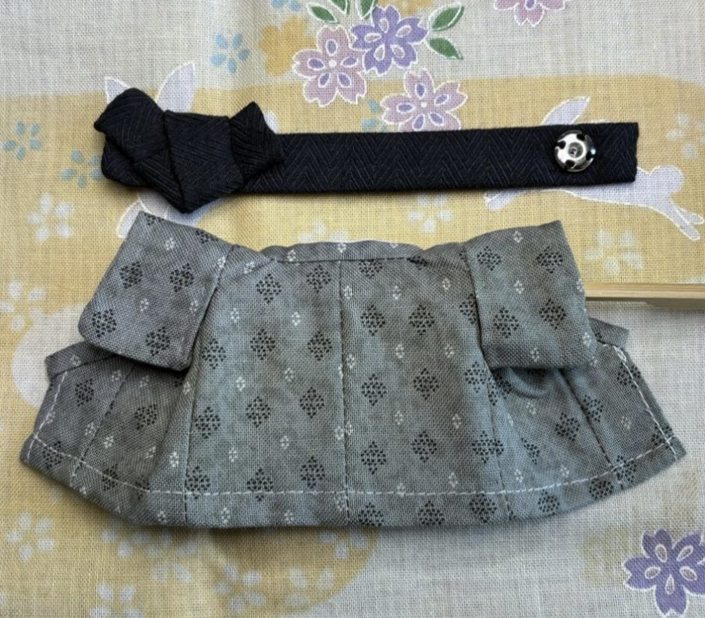 Kimono gris clair pour père fait main