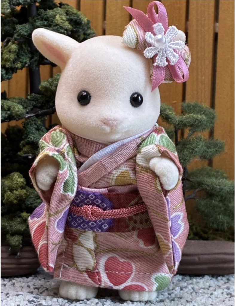 Floral Kimono rose pour mère fait main