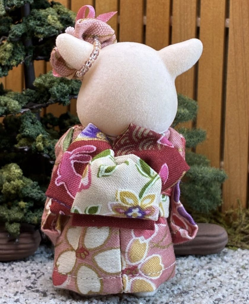 Floral Kimono rose pour mère fait main