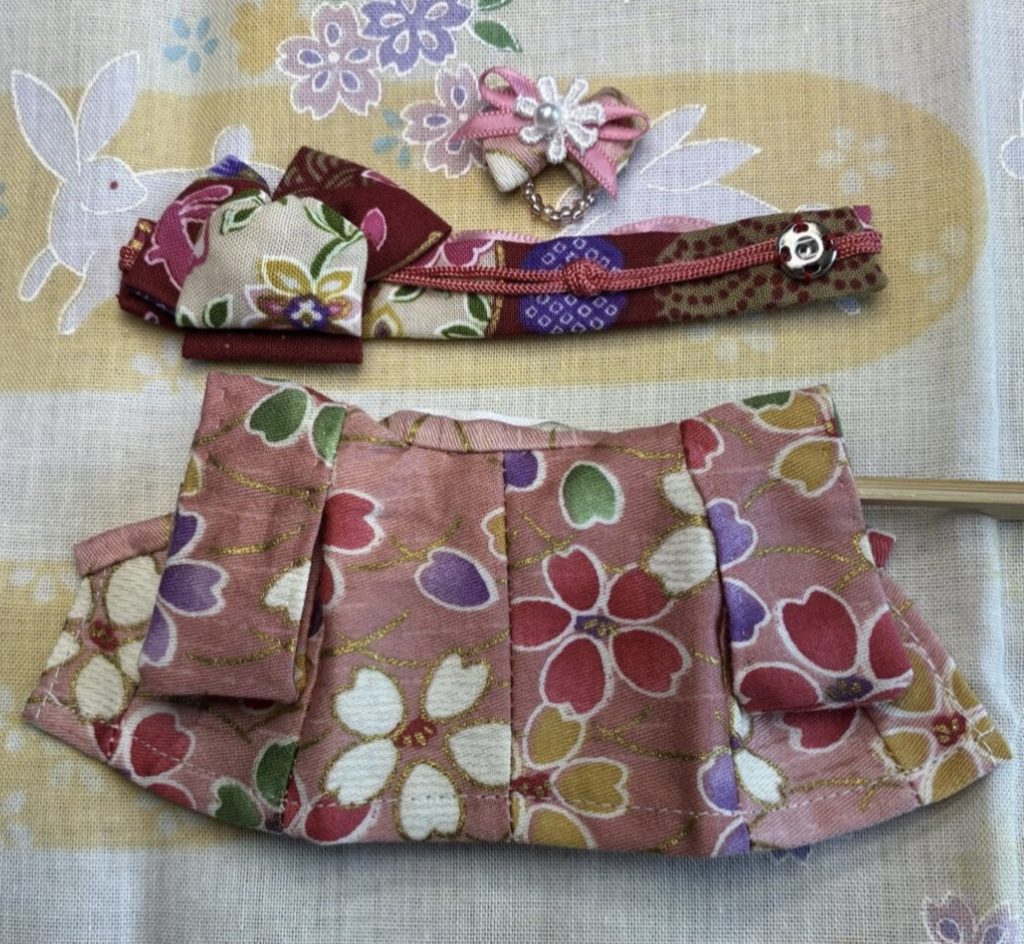 Floral Kimono rose pour mère fait main