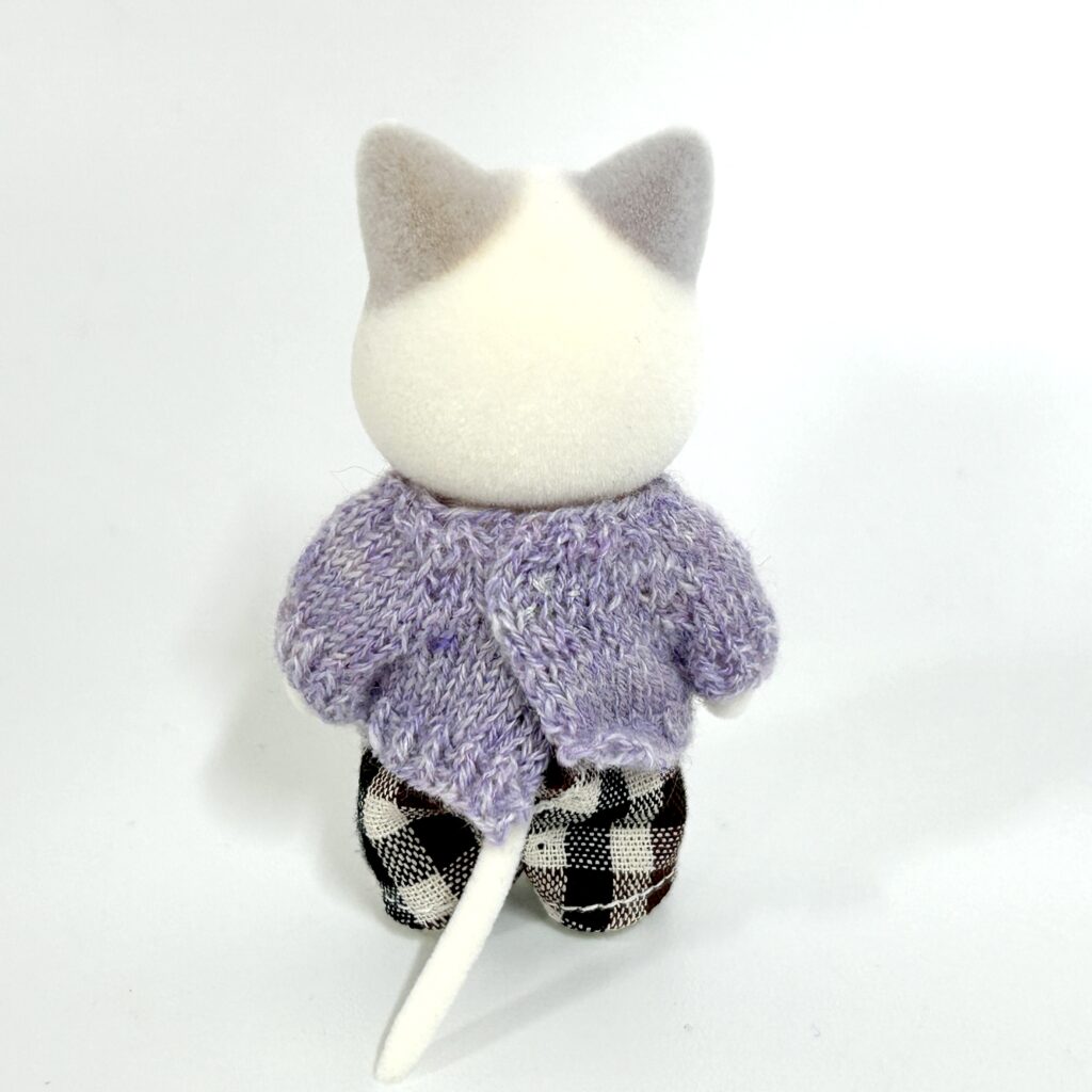 Cat Day Sweater Set Brown Siames Cat Handmade