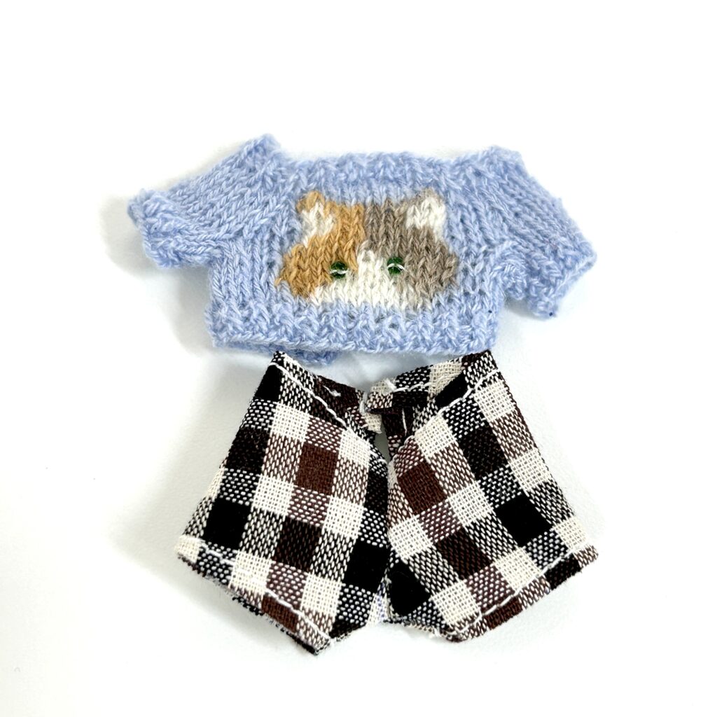 Cat Day Sweater Set Calico Cat Handmade