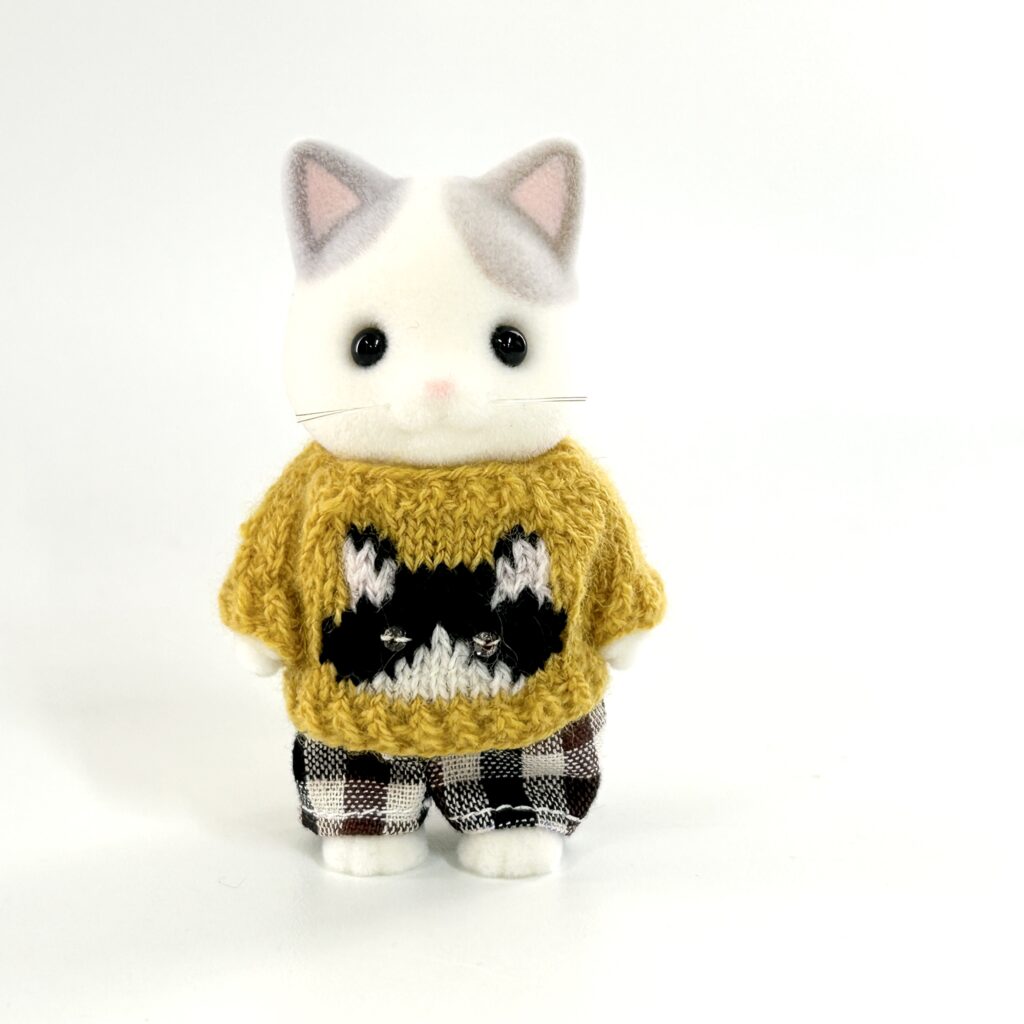 Cat Day Sweater Set Tuxedo Cat Handmade