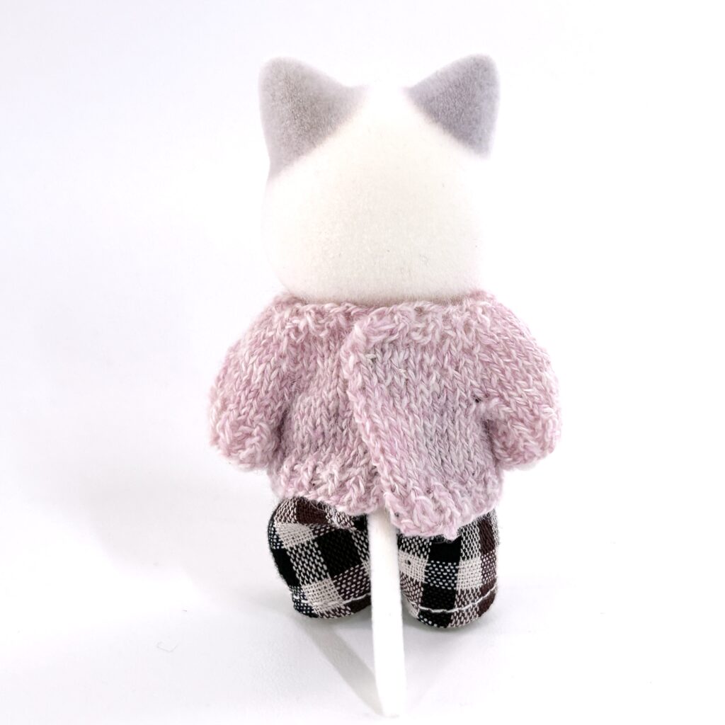 Cat Day Sweater Set Grey Siames Cat Handmade