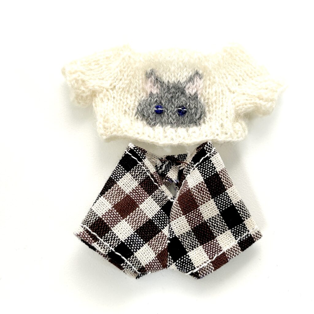 Cat Day Sweater Set Grey Cat Handmade