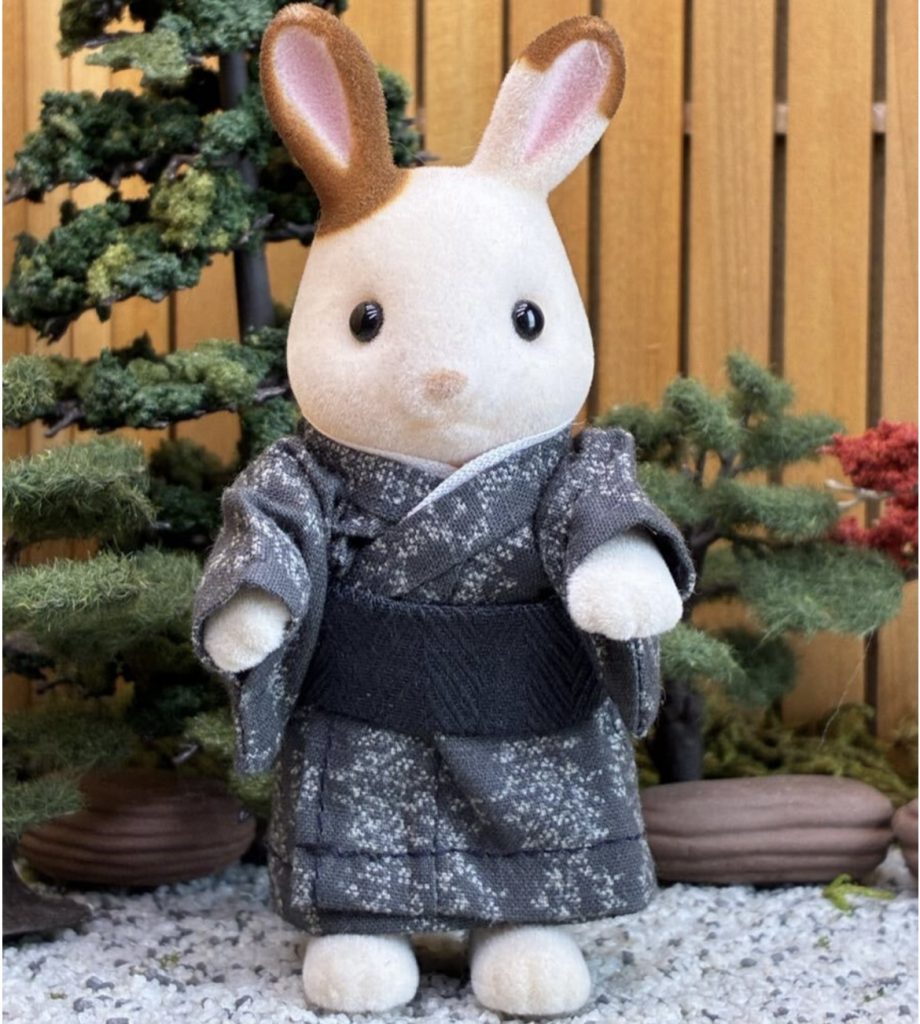 Kimono noir fait main pour grand frère fait main