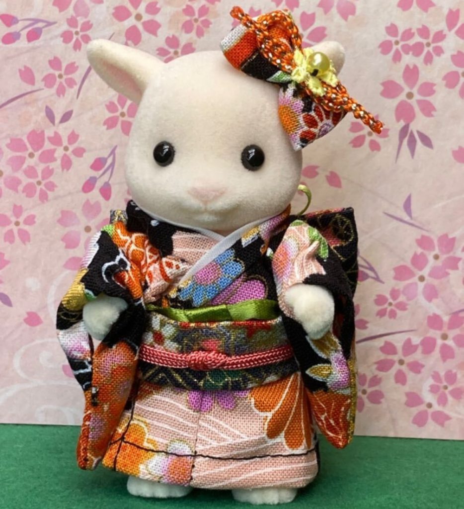 HANDMADE BLACK PINK KIMONO FOR MOTHER Japan Does not apply