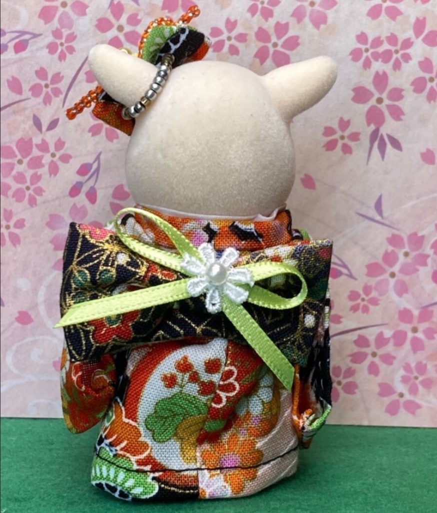 HANDMADE BLACK PINK KIMONO FOR MOTHER Japan Does not apply