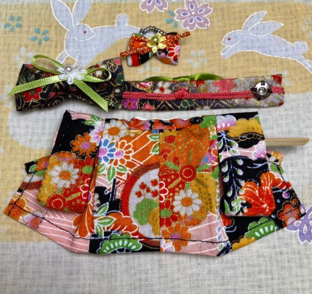 HANDMADE BLACK PINK KIMONO FOR MOTHER Japan Does not apply