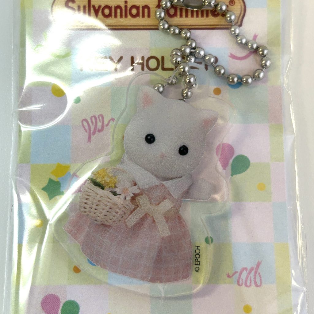 Keychain en acrylique découpé Porte-clés Fille Chat Persan 40e Anniversaire 2025 Familles Sylvanian Calico Critters