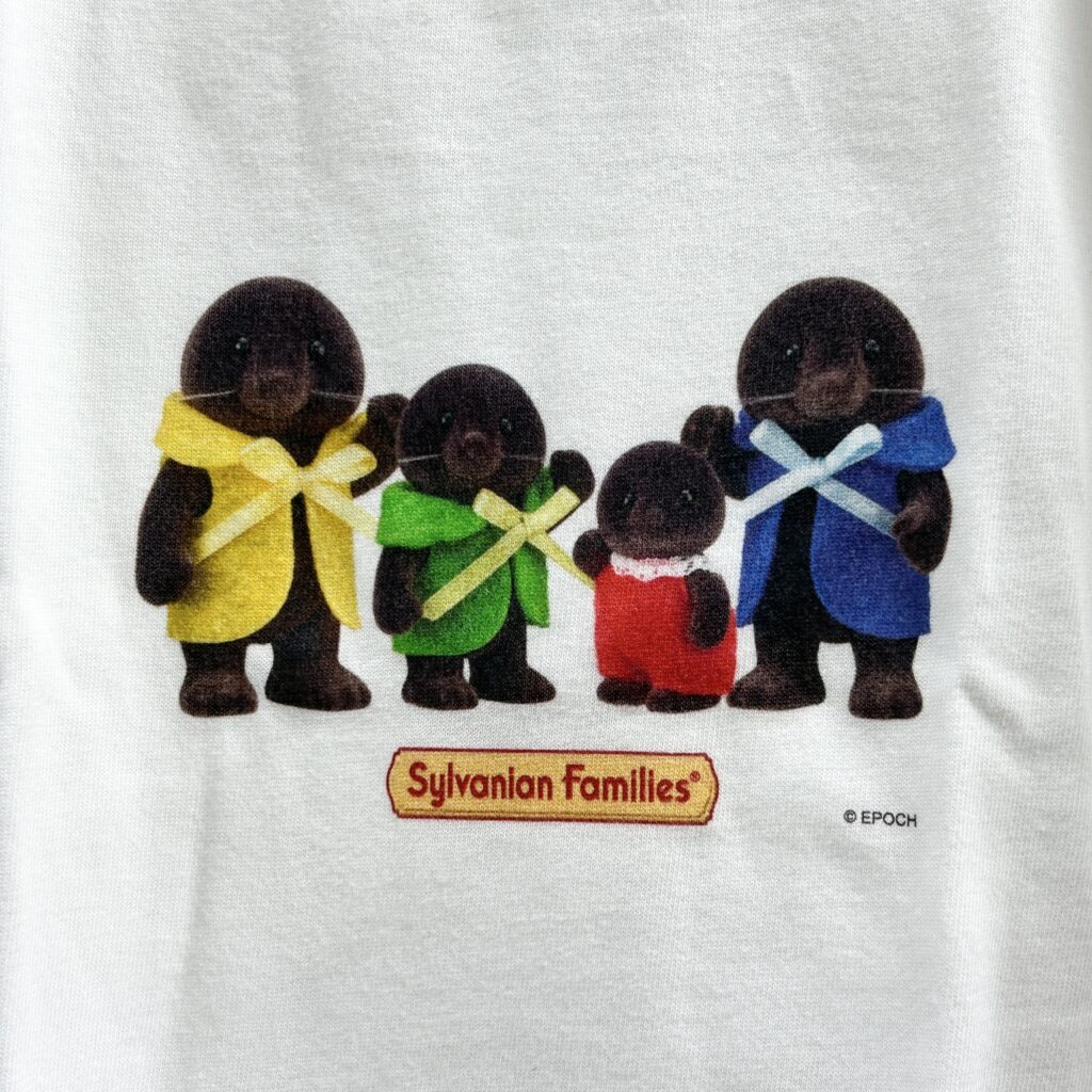 Mole Family T-Shirt White Amazon Original Sylvanian Families Calico Critters
