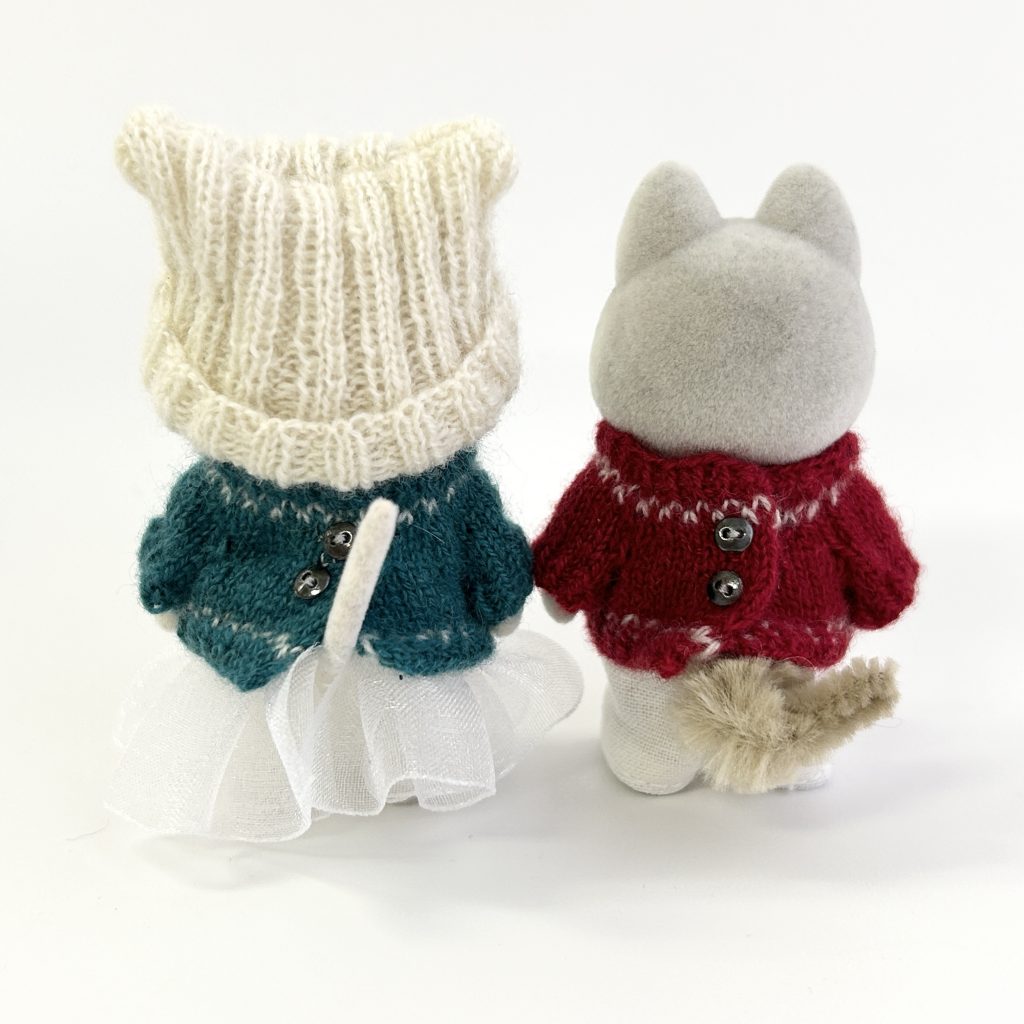 Nordic Sweater Set Red Green Handmade