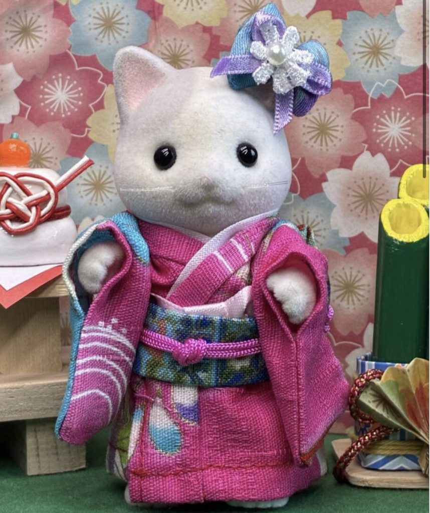 Kimono Floral Pinku Fait Main pour Mère Fait Main