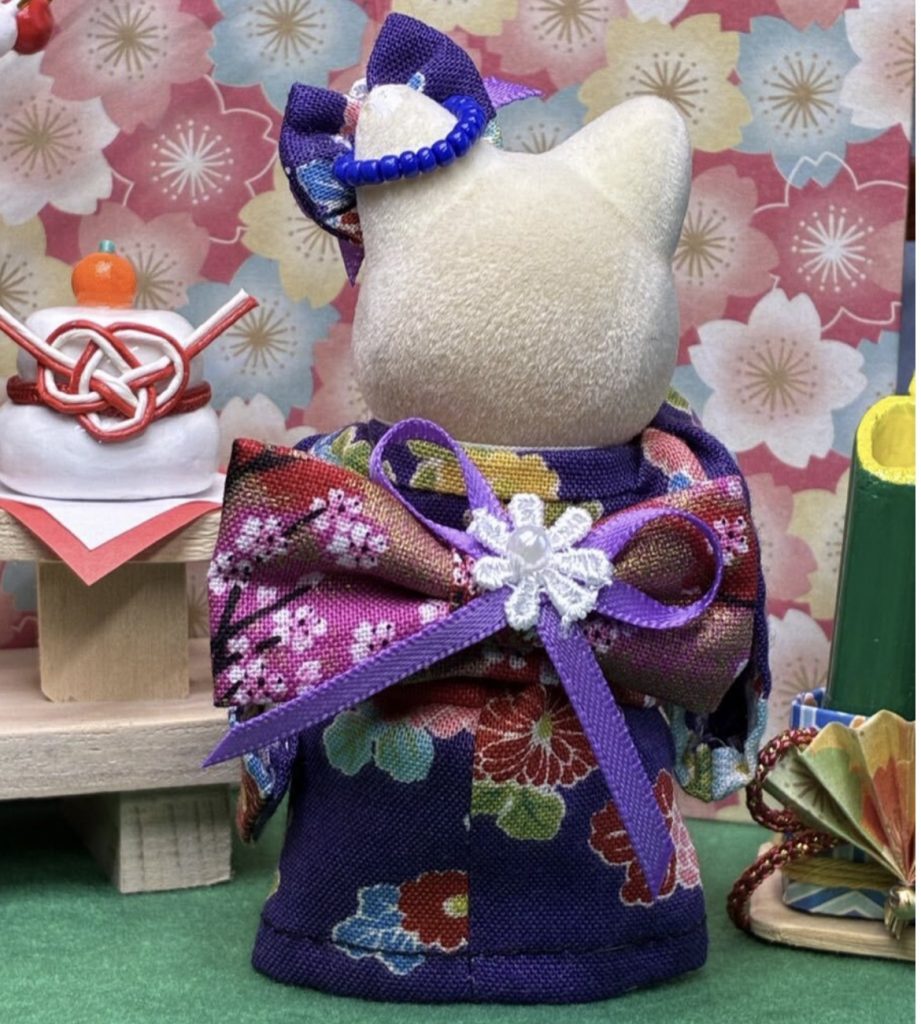 Handmade Purple Floral Kimono for Mother Handmade