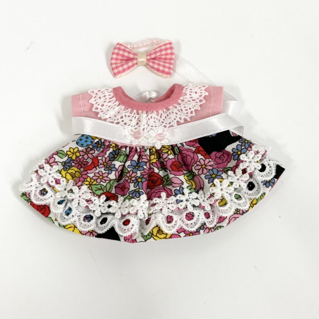 Pink Flower Dress Handmade