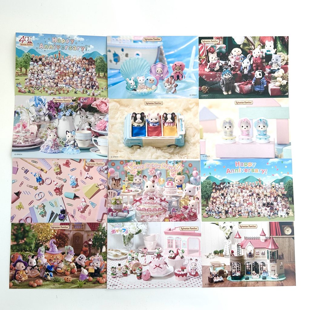 Postcard Set Of 12 A Sylvanian Families Calico Critters