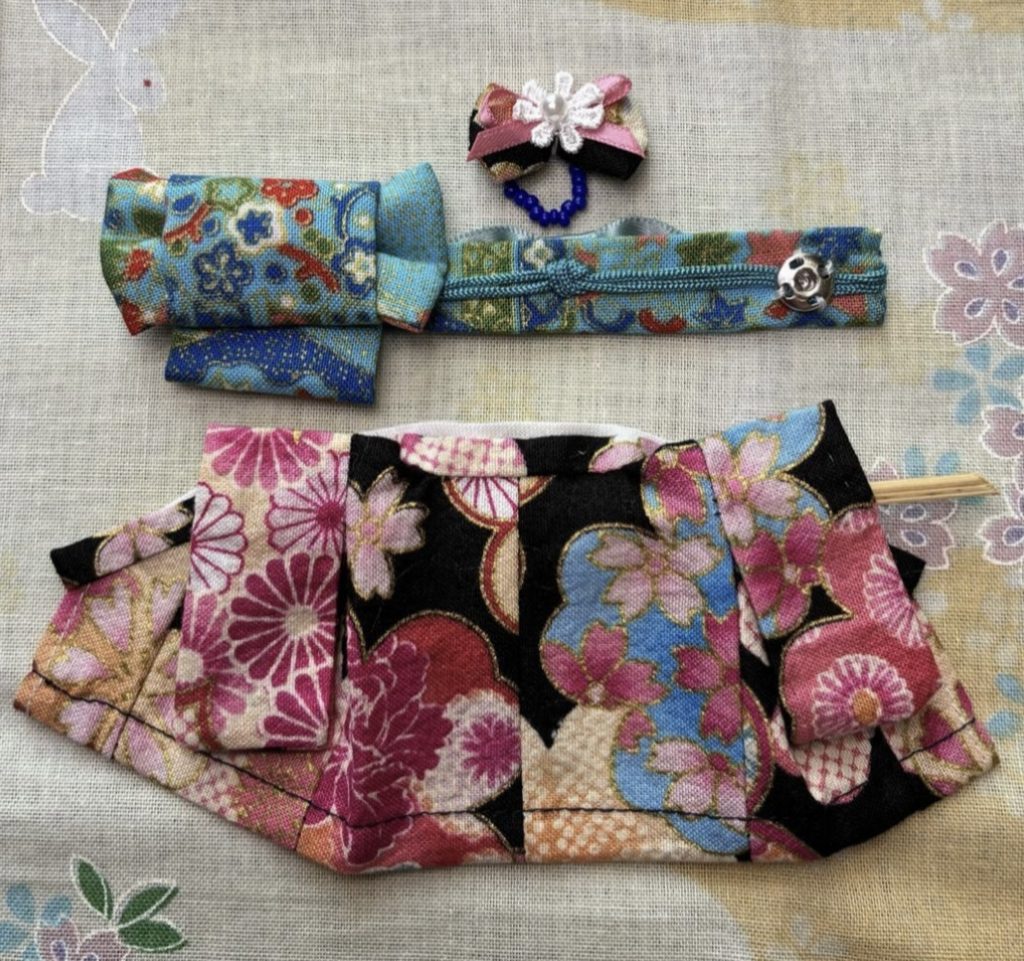 Handmade Kimono for Mother Black Floral Handmade
