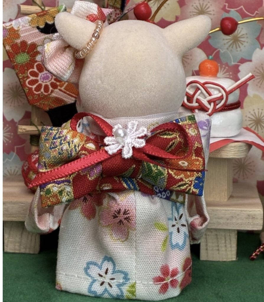 Kimono fait main pour mère Sakura rose fait main