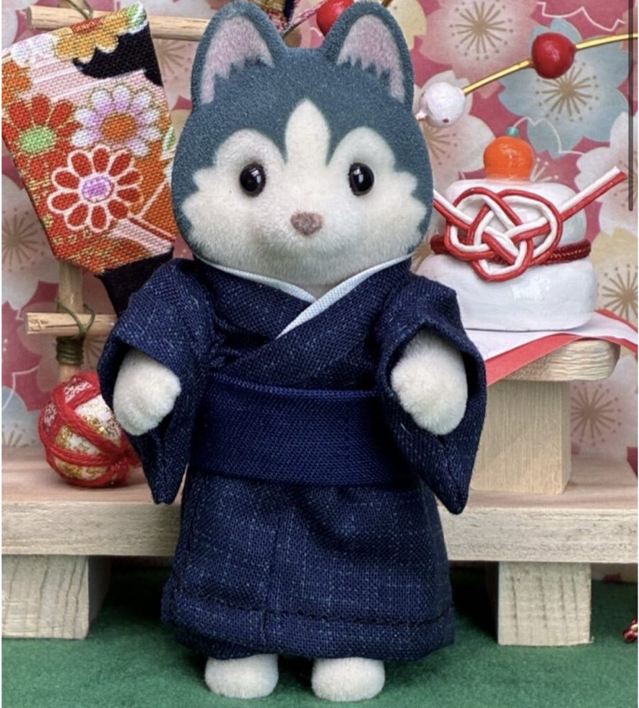 Kimono fait main pour Grand Frère Bleu Marine fait main