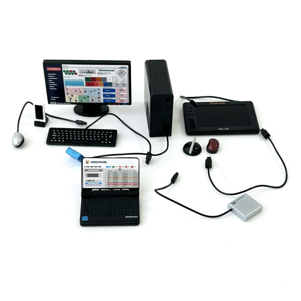 Capsure Jouet Miniature PC Fournitures 5 pcs Ensemble Complet 2025 Tarlin