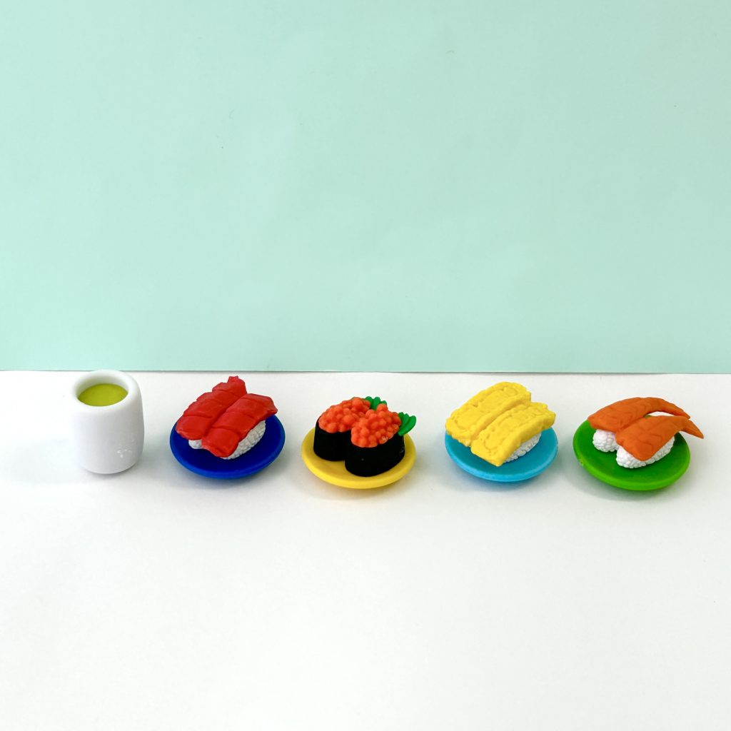 Daiso Unique Puzzle Eraser Sushi DAISO