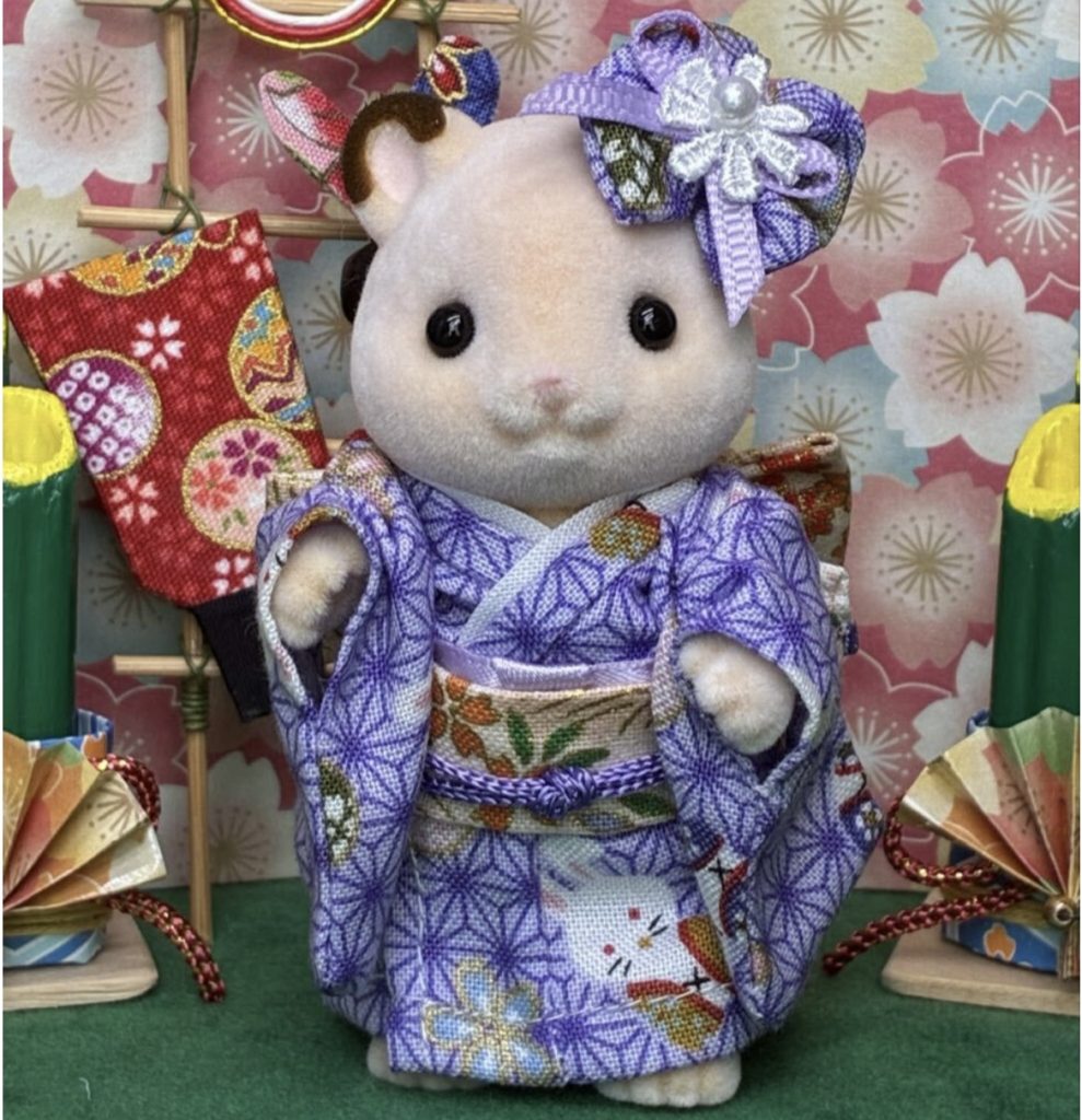Kimono Fait Main Pour Mère Violet Fait Main