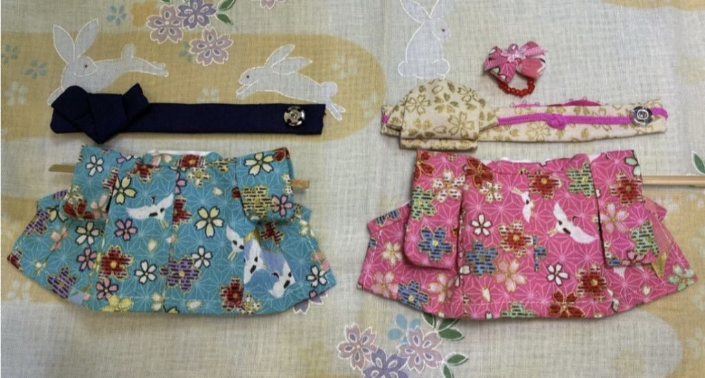 Handmade Kimono for Mother and Father Pink Bulue Handmade