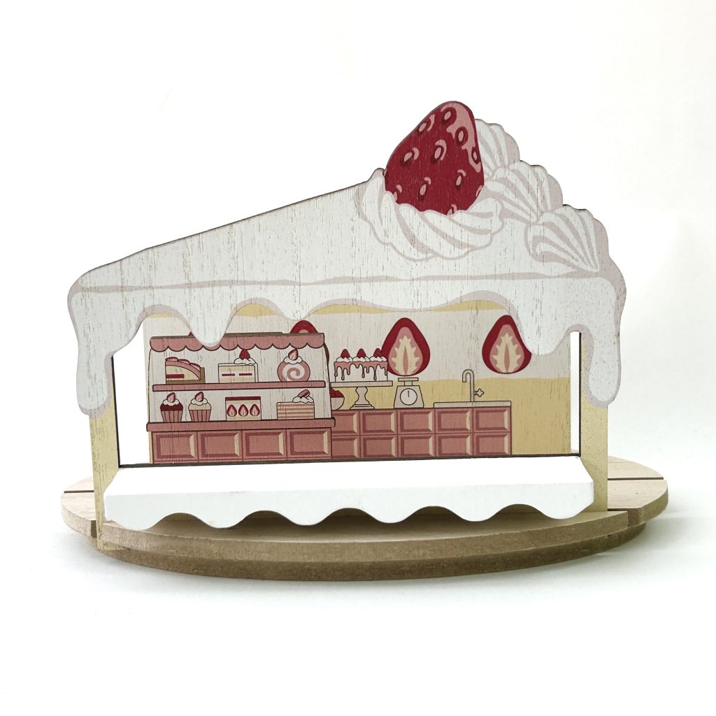 Boutique de gâteaux miniatures en bois Cuisine naturelle