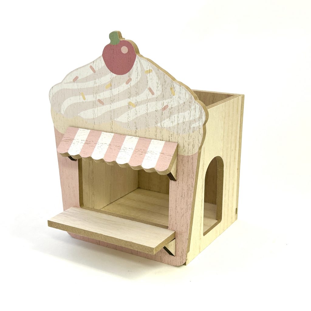 Boutique Naturelle de Cuisine en Forme de Muffin en Bois